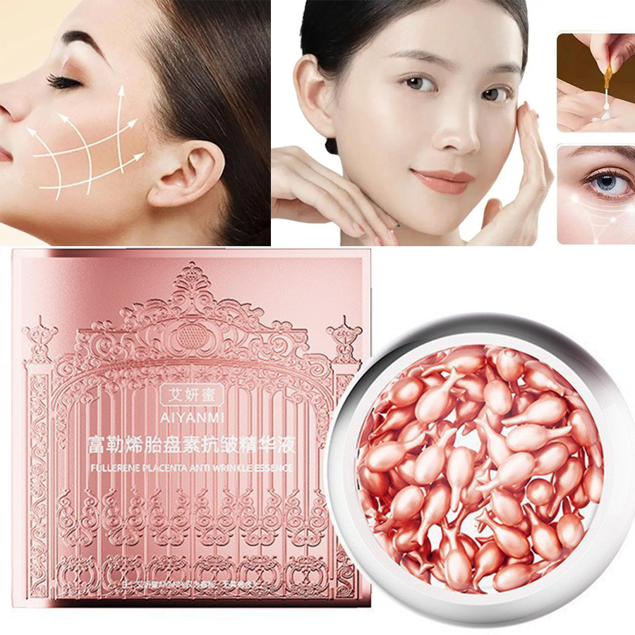 Placenta Extract Serum - 30 Kapseln Fullerene Placenta Essence Collagen