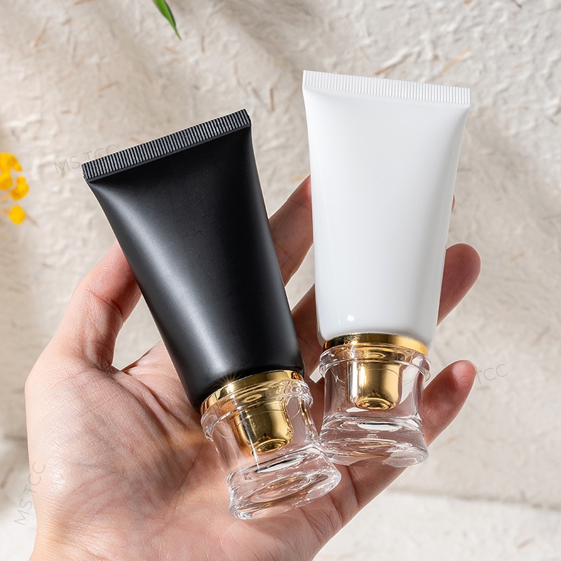 Luxury Skincare Wholesale - 10 Stück 50 ml Kunststoff-Quetschröhrchen, goldener