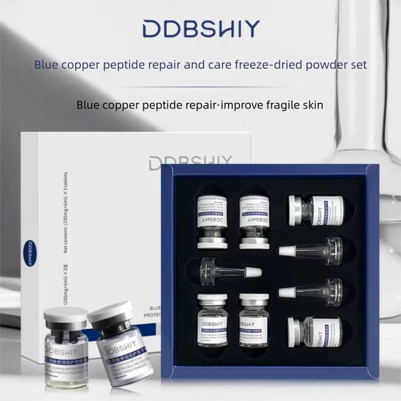 Oligopeptide Wrinkle - Blaues Kupferpeptid GHK-Cu Gefriergetrocknetes Pulver Ampulle