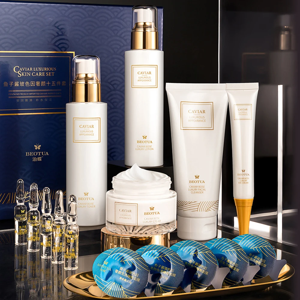 15PCS Kaviar Hautpflege Set Ge – Oligopeptide Wrinkle Bewertung und Preis
